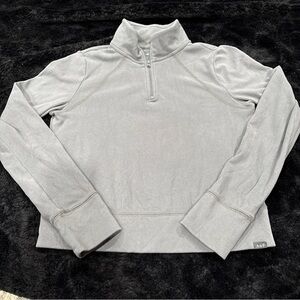 Abercrombie Kids Light Gray Zip-Up Sweater